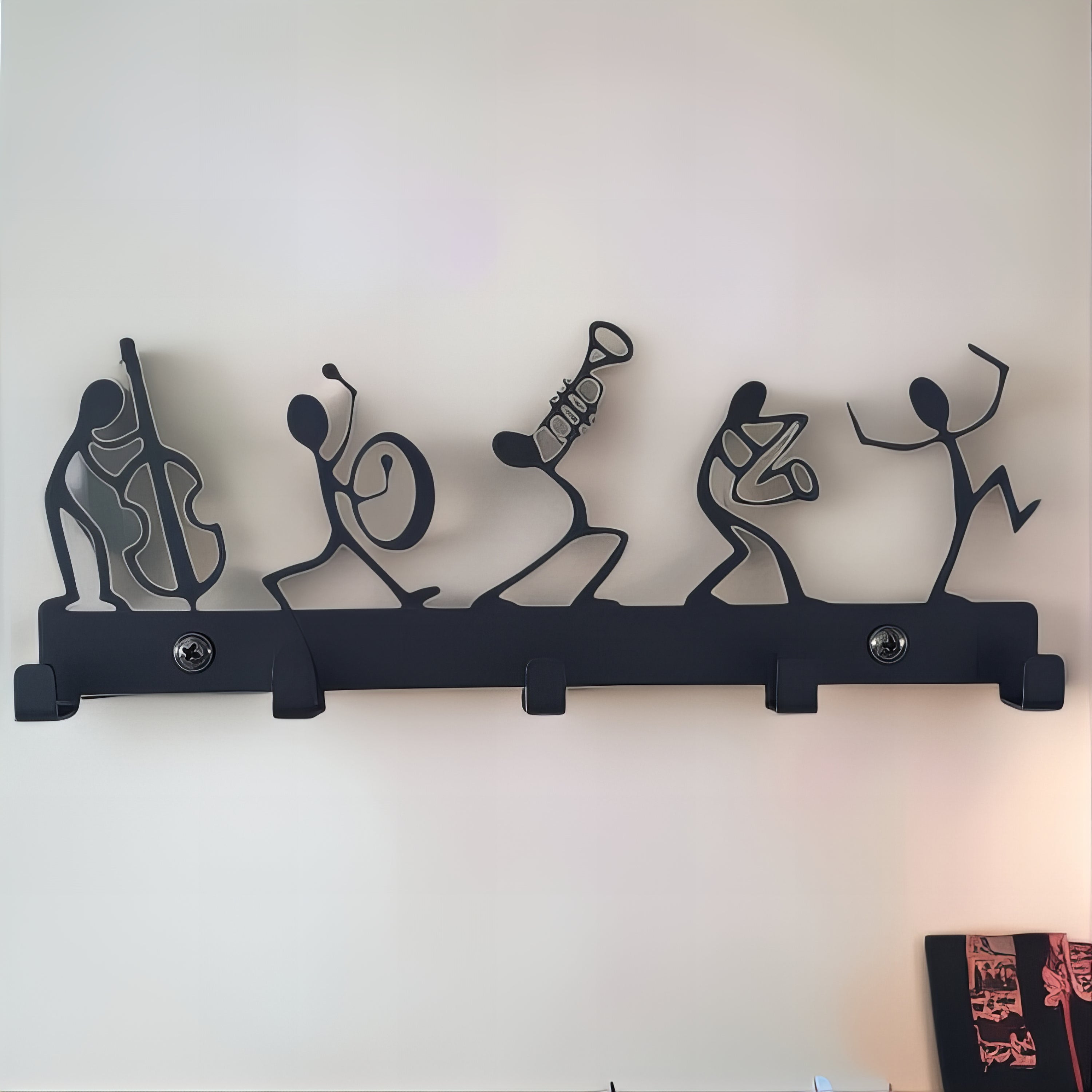 Porte-manteau mural & clés - Style Jazz