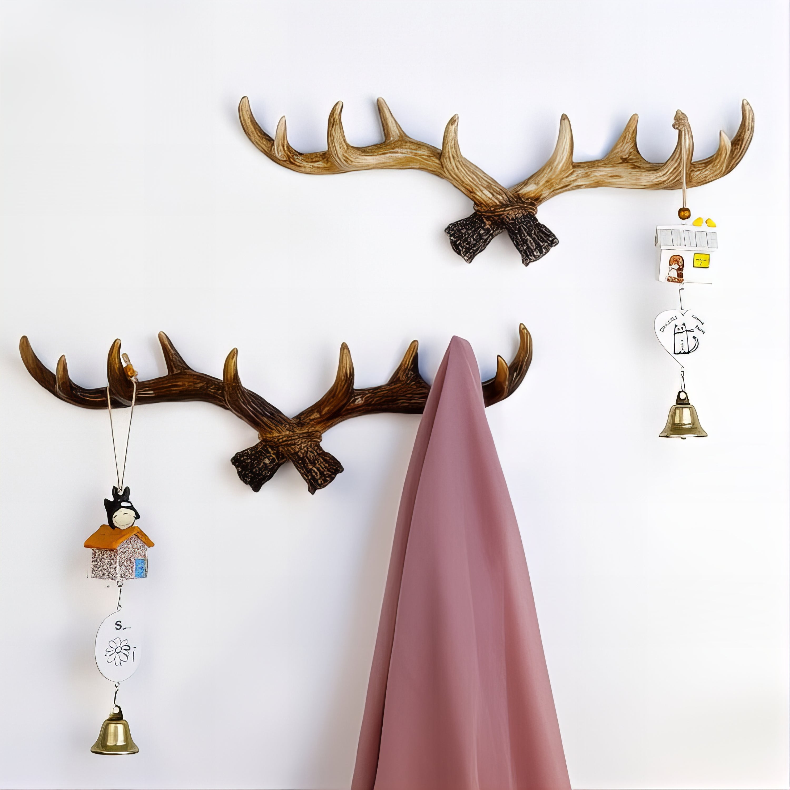 Porte-manteau décoratif - Style bois de cerfs