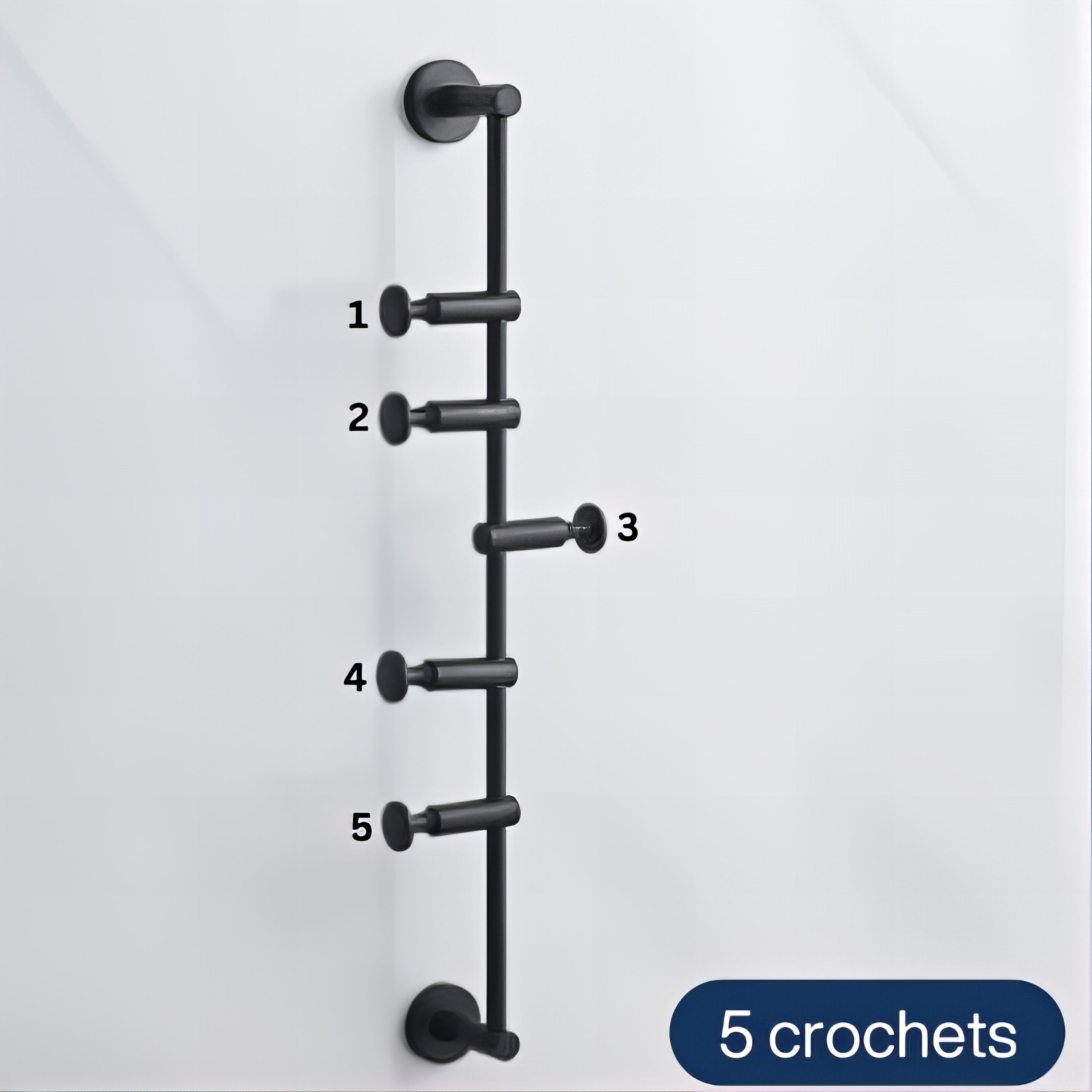 Patère Murale Verticale Noire – Image 9