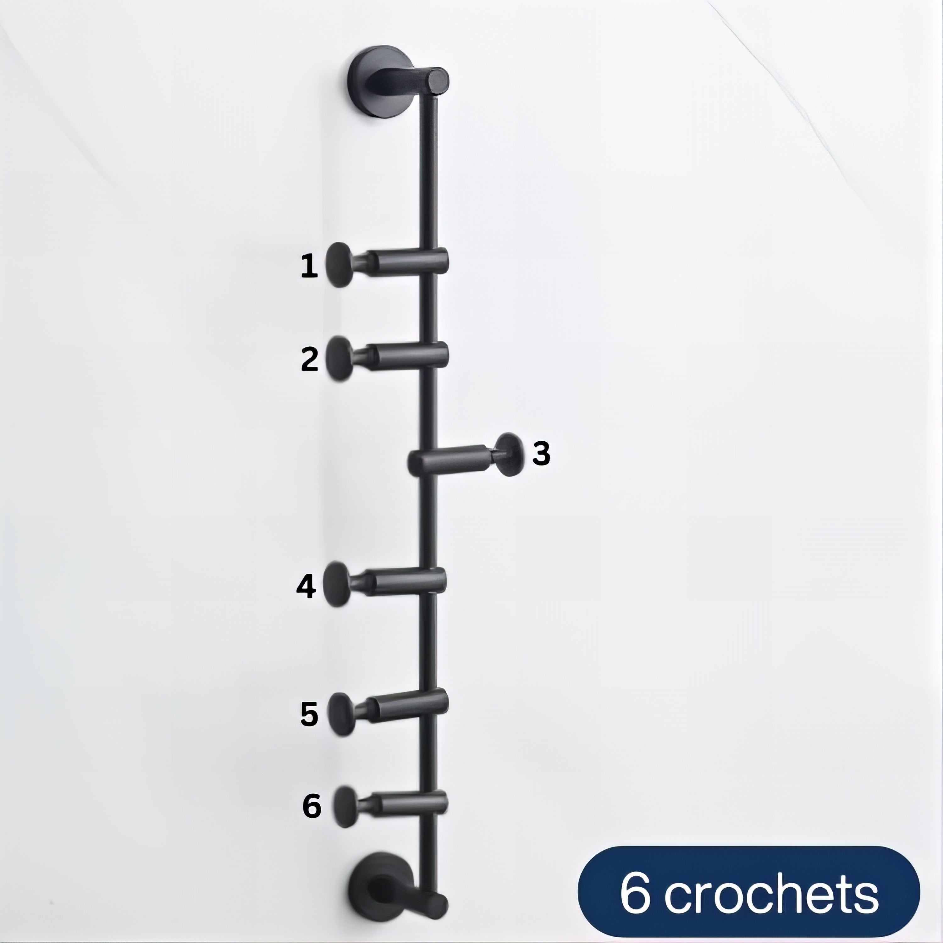 Patère Murale Verticale Noire – Image 10