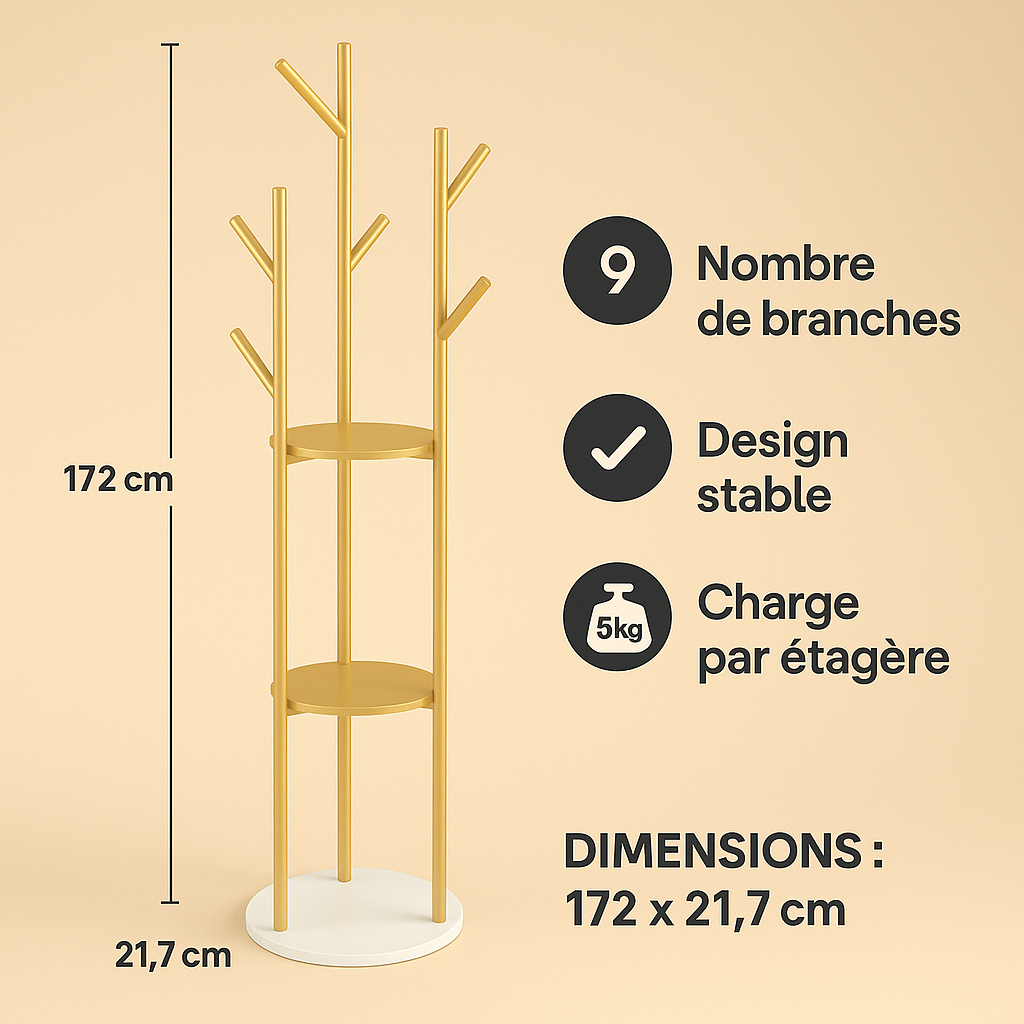 Porte-manteau sur pied - Style moderne – Image 2