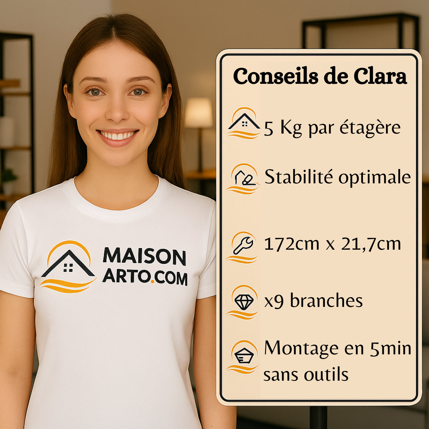 Porte-manteau sur pied - Style moderne – Image 4