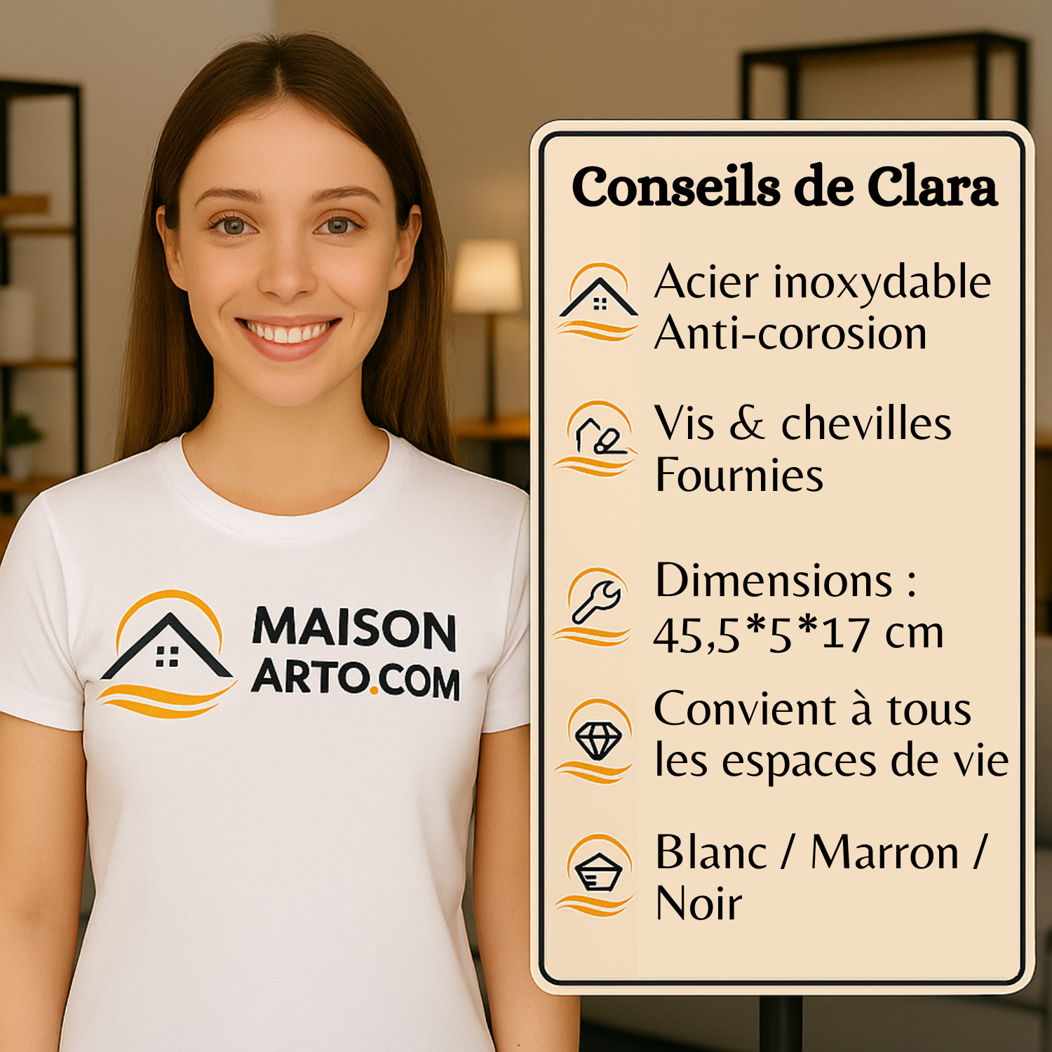 Porte-manteau mural - Style décoratif en métal – Image 9