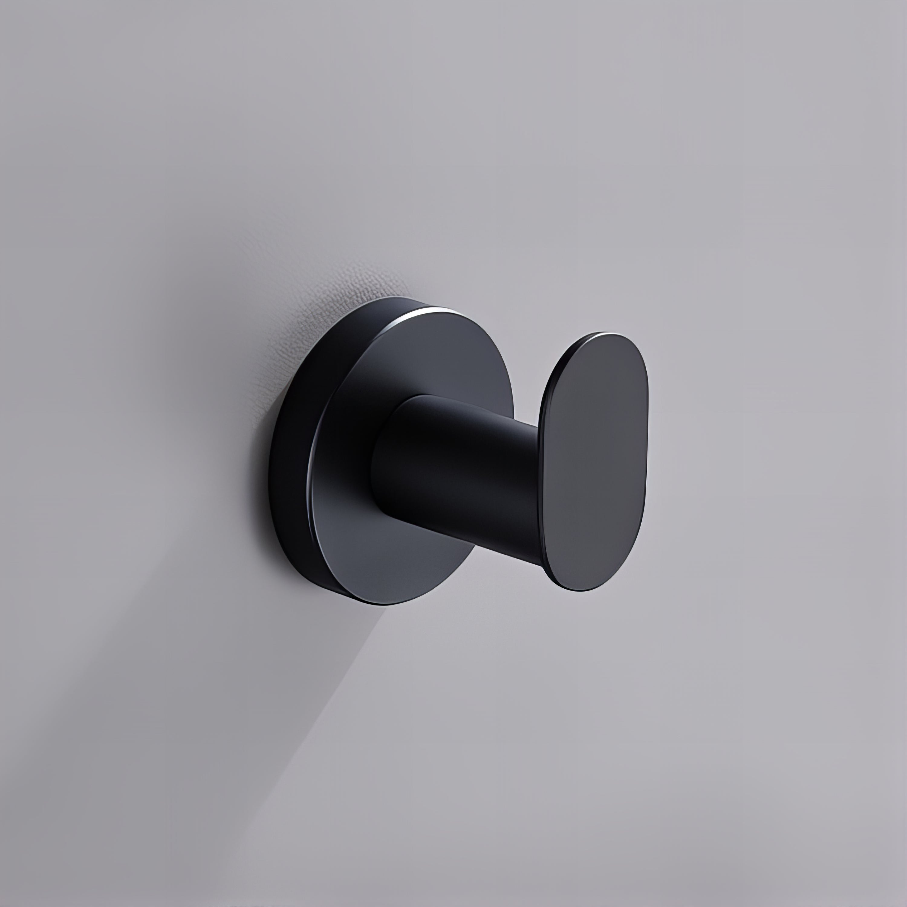 Crochet Support Manteau Base Plate Noire