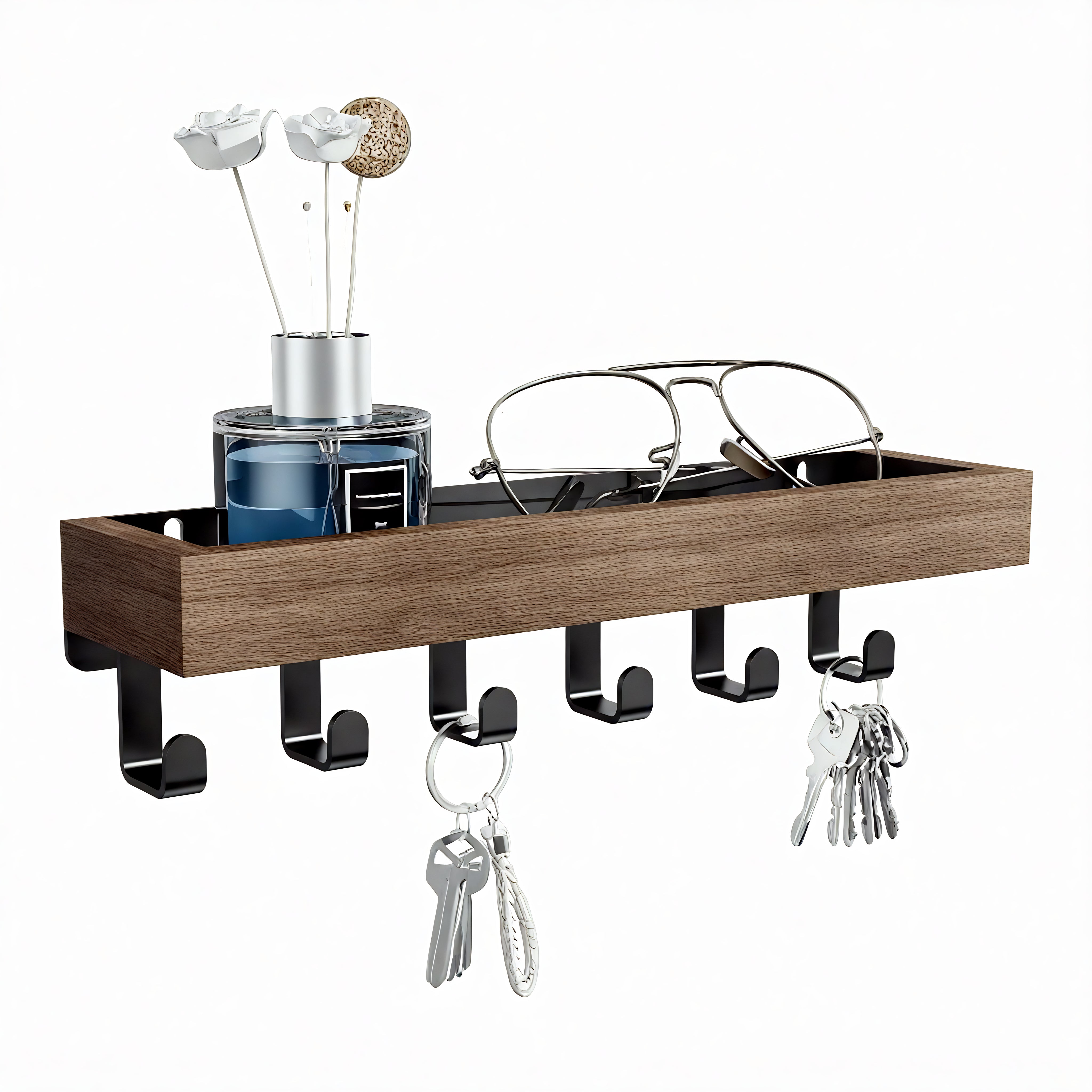 Porte-manteau avec étagère - Style rustique