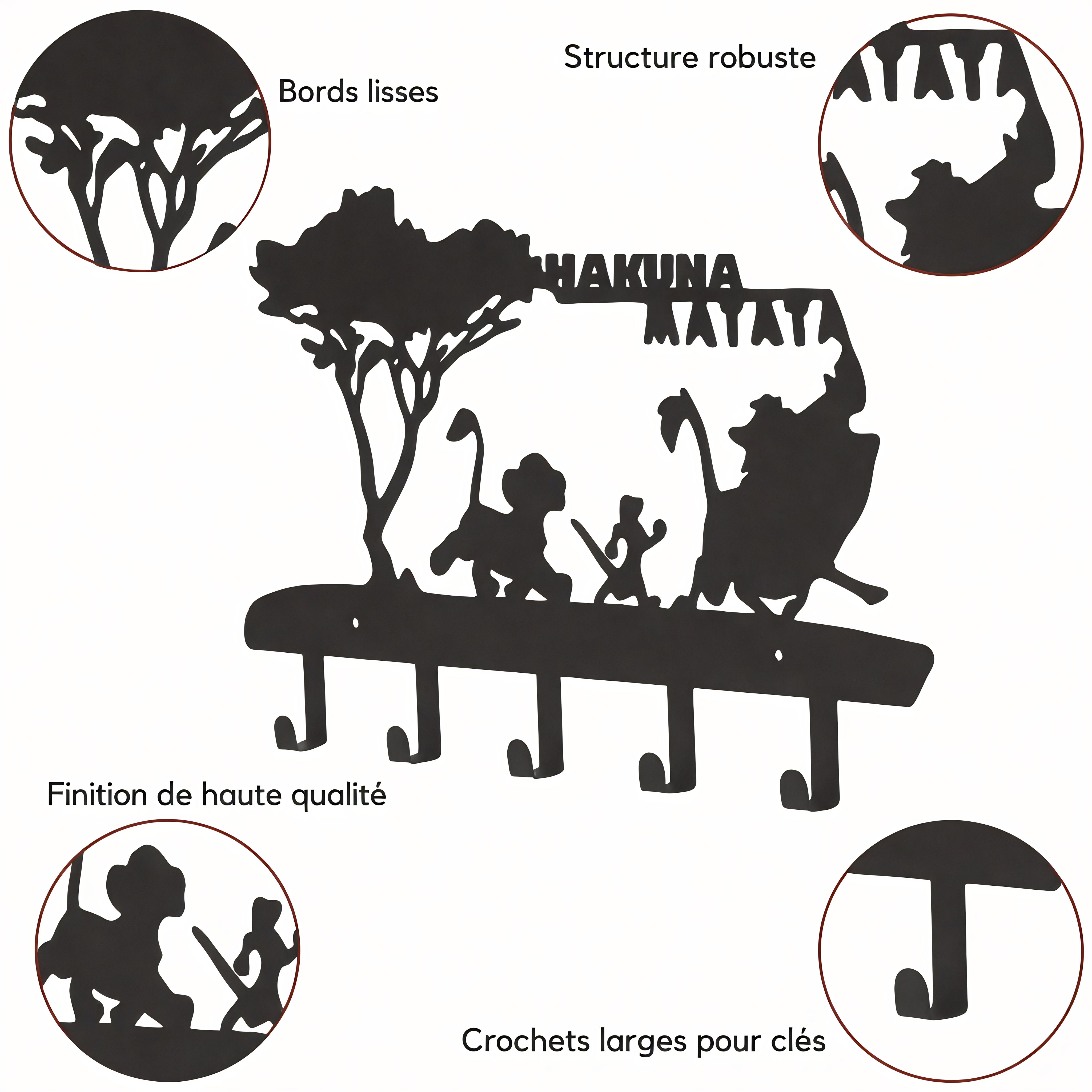 Porte-manteau original & clés - Style Hakuna Matata – Image 7