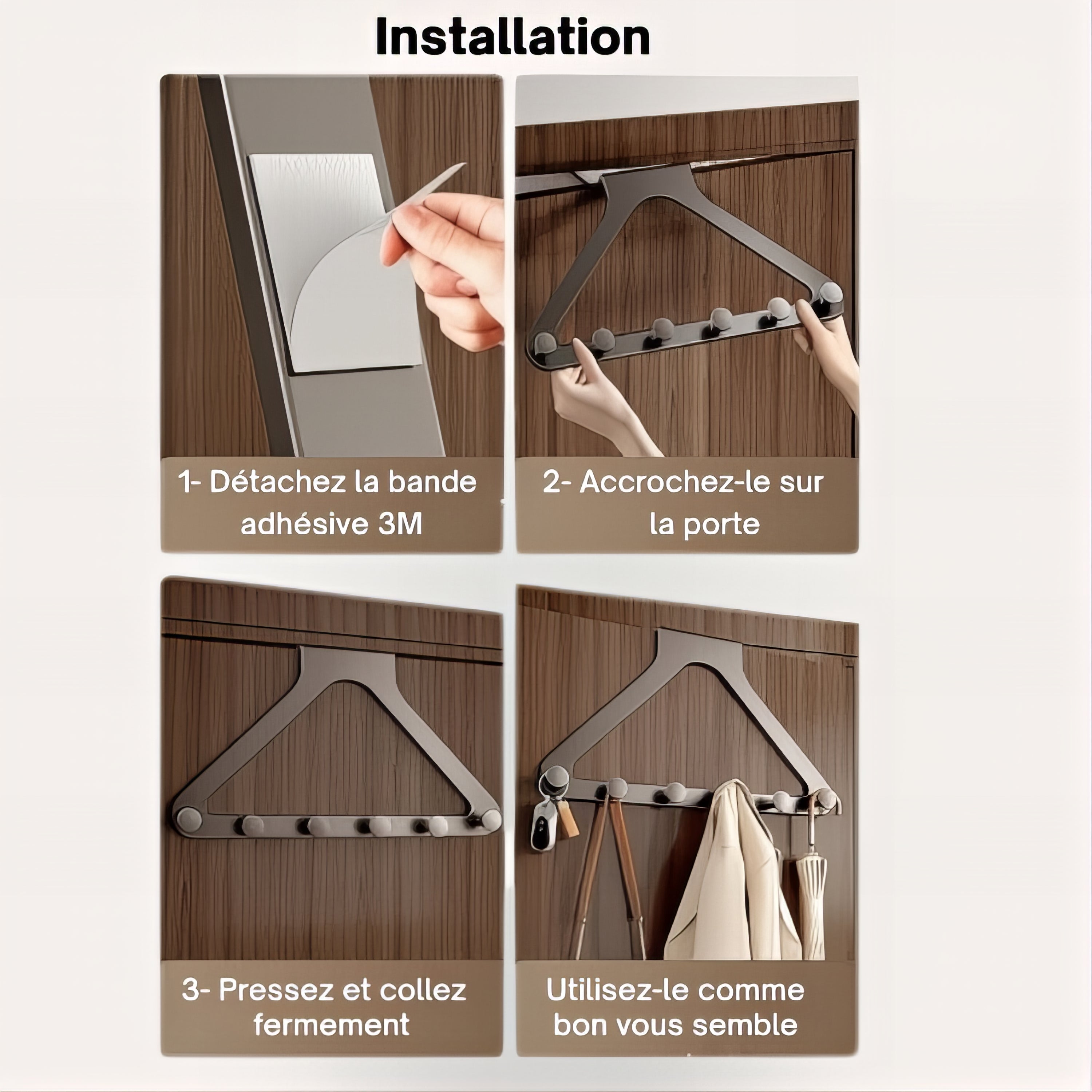 Porte-manteau de porte - Triangulaire – Image 8