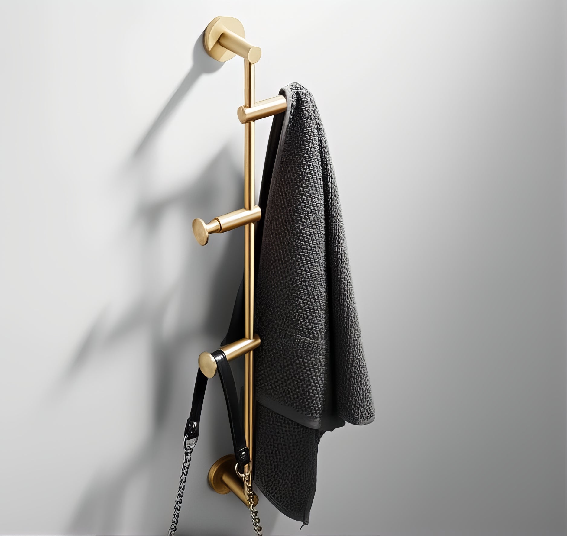 Patère Murale Verticale Or